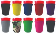 Blank Neoprene Collapsible Party Cup Coolie: Choose Color and Quantity