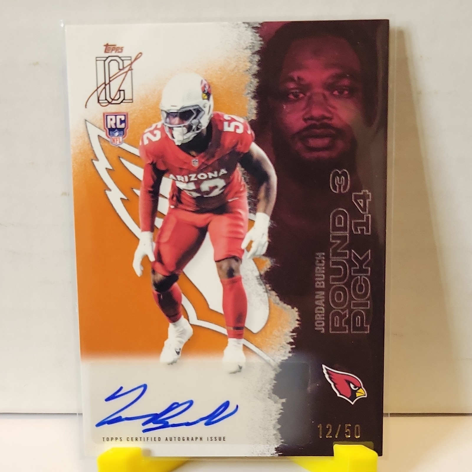 Topps 2025 Signature Class Jordan Burch Arizona Cardinals RC Auto 12/50 #169