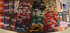 Lot of 99 Skeins Embroidery Floss Variety of Colors New  Used w/needles