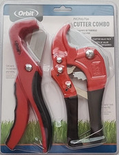 Orbit PVC/Poly Pipe Cutter Combo Set 2 Cutter Value Pack Red Cuts 1", 1-1/4" in