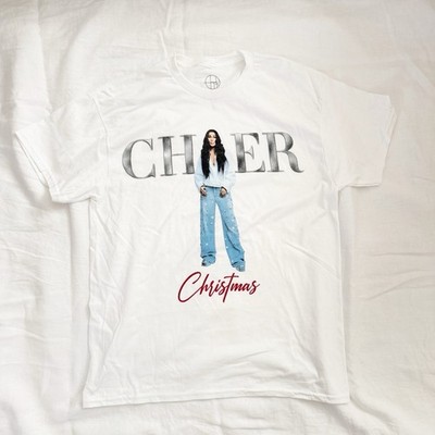 CHER Christmas White Tee Shirt Large