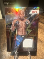 Derek Brunson 2023 UFC Select Sparks Materials Silver Prizm Gear Relic
