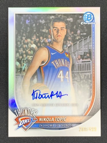 Nikola Topic 2025-26 Topps Bowman Chrome Refractor Auto /499 #BCA-NO