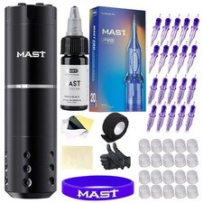 Mast Tattoo Gun Kit, Wireless Complete Tattoo Kit Cord/Cordless Tattoo Machin...