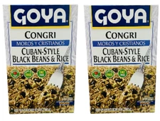 Goya Congri, Cuban Style Black Beans & Rice. 5 Servings each. Pack of 2