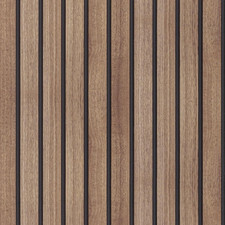 Wood Panel for Wall Paper Peel and Stick Wallpaper, Brown Striped Wood Slat Cont