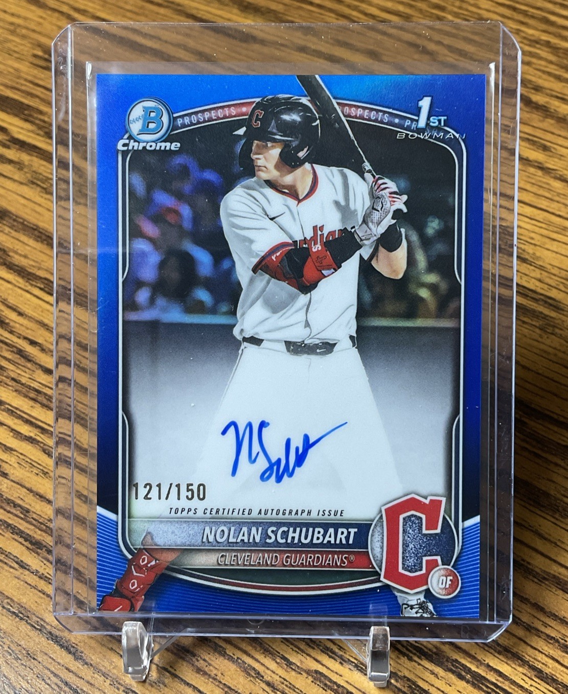 Nolan Schubart 2025 Bowman Draft CPA-NS Blue Refractor Chrome Auto 1st RC /150