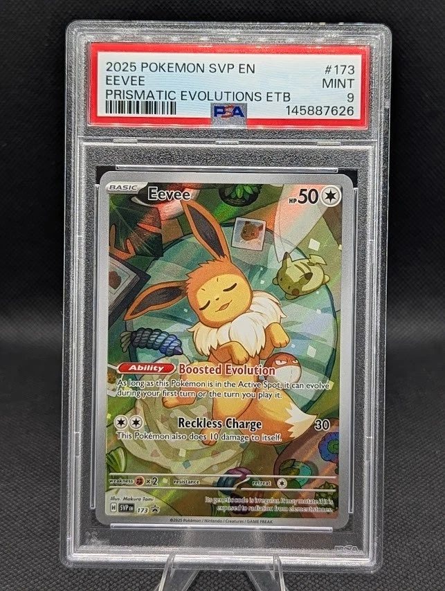 Pokémon TCG Grade 9 Eevee Individual Collectible Card Game Cards