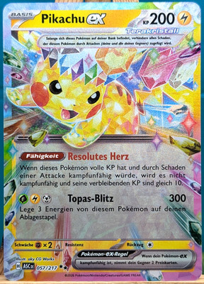 POKEMON - Erhabene Helden - Pikachu EX - 057/217 - deutsch