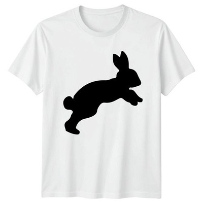 Springender Wildhase Silhouette T-Shirt Hase Tier Ostern Geschenk für Sie und Ihn