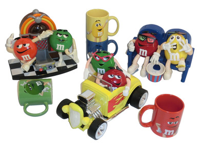 M&Ms Spender MM Süßigkeitenspender Werbefiguren Set Sammlung