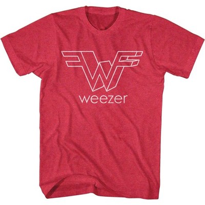 Weezer Whata Weezer Kurzarm T-Shirt Cherry Heather Herren Crew Neck