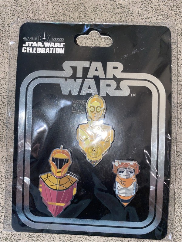 Star Wars Celebration 2020 Pin Set GOLD EYES C-3PO, Babu Frik Zorii Bliss RARE