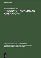 Theory Of Nonlinear Operators Wolfdietrich MüLler