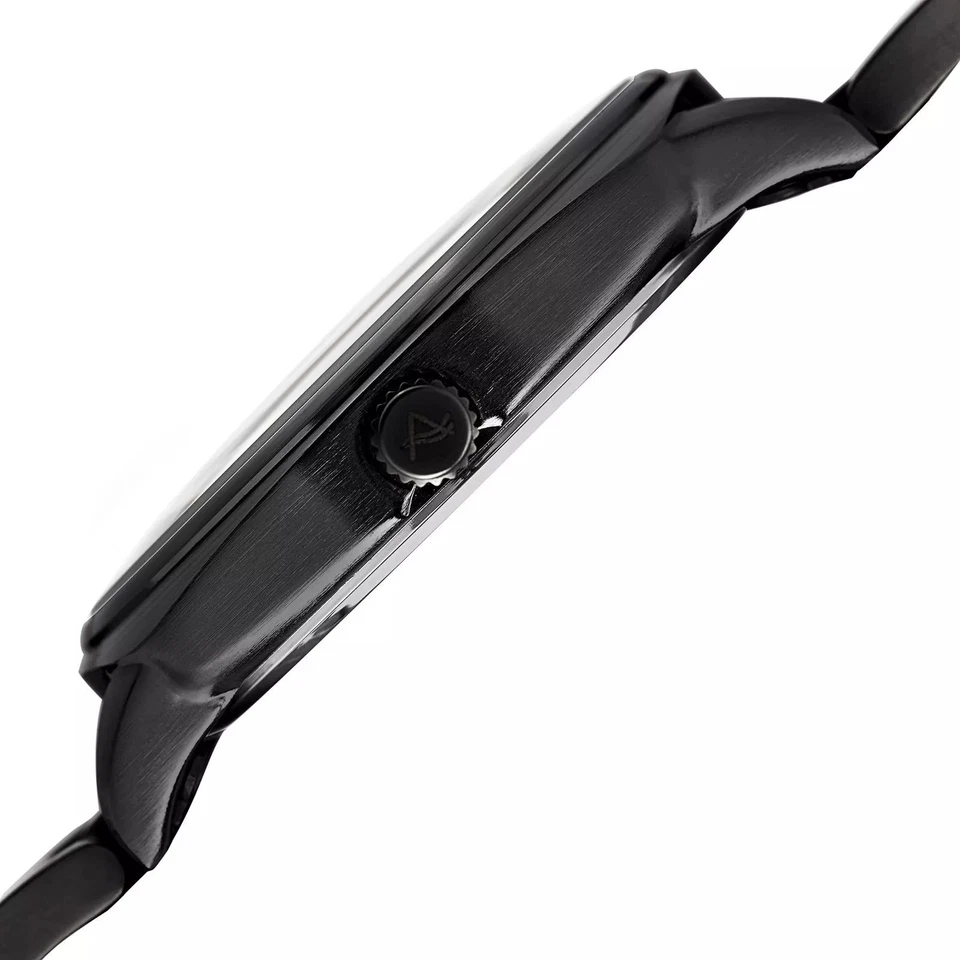 August Steiner AS8237BK Bold Black Classic Mens Date Bracelet Watch - Image 3 of 4