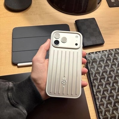 Premium White Case iPhone 17 Pro Max RIMoWA Style Protective Hard Cover