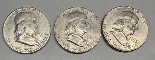 Lot # 1402 - Franklin Half Dollar - 90% Silver - 1.50 Face - Unknown Grade