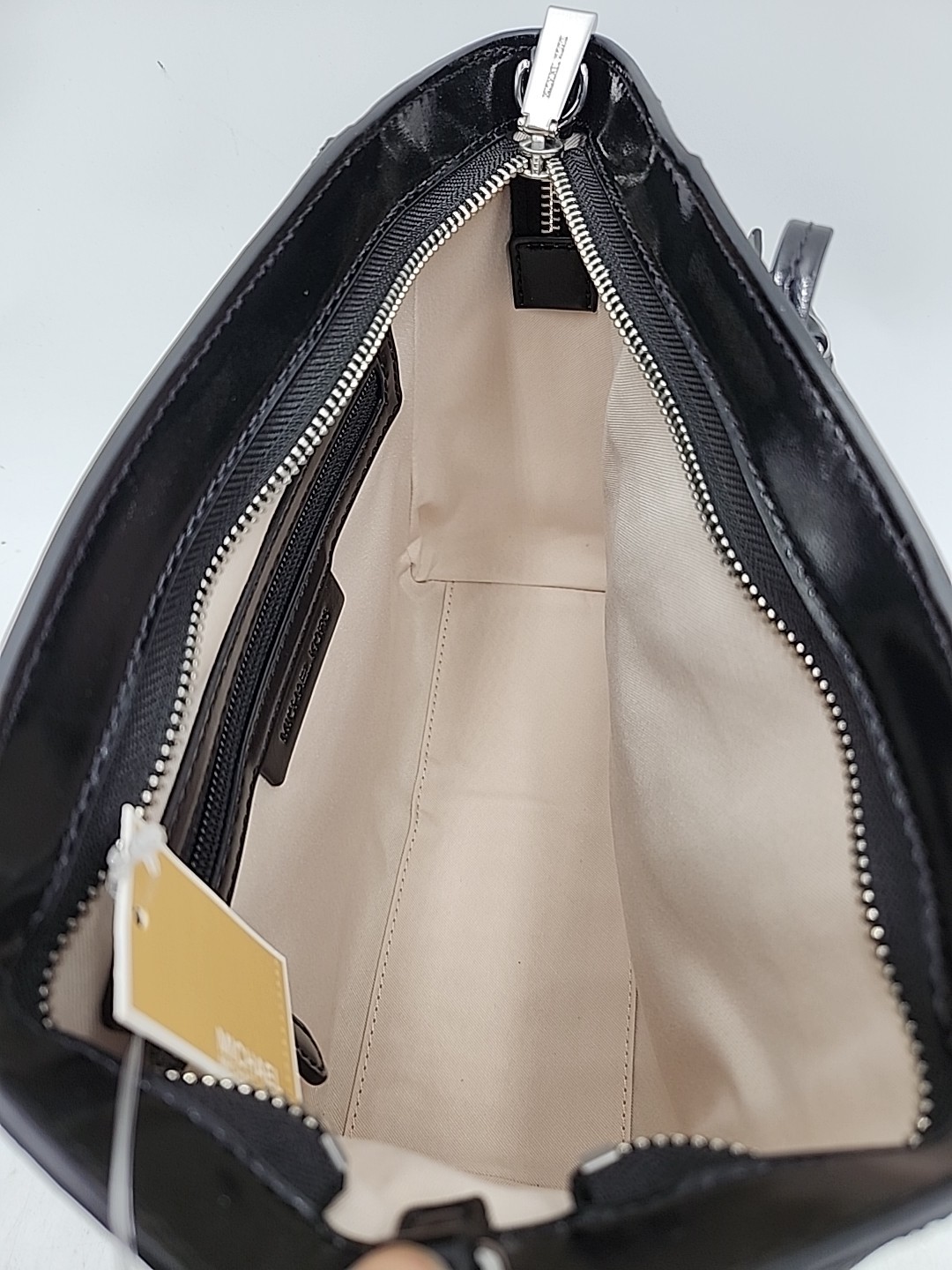 NEW Michael Kors Taryn Convertible Leather Crossbody Tote Bag - Black thumbnail 8