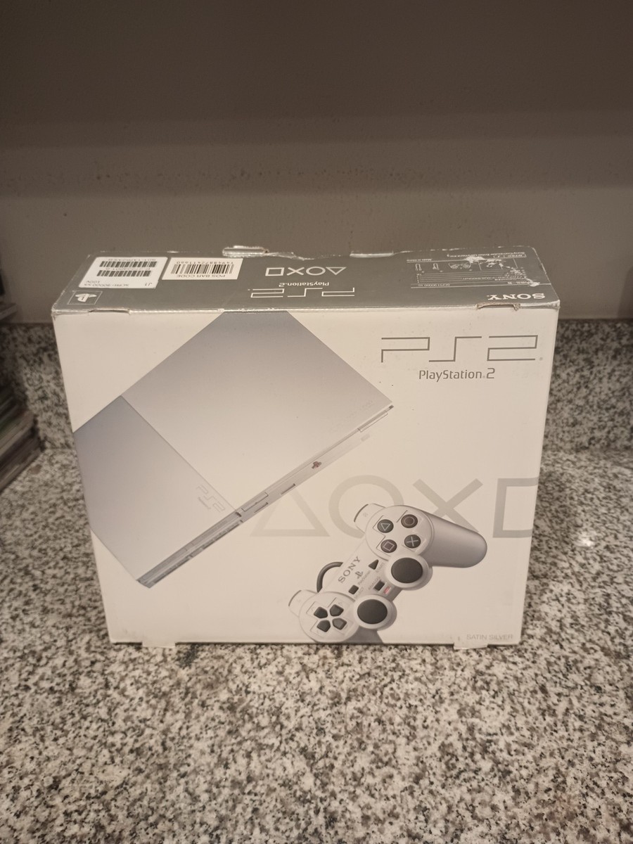 PS2 Slim Console system SCPH-90000 SS Satin Silver Boxed Tested