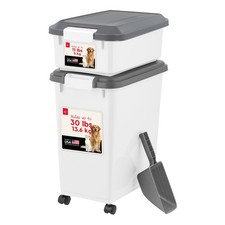 41 Lbs Airtight Pet Food Storage Bin, Dog Cat Container, Treat Box with Scoop