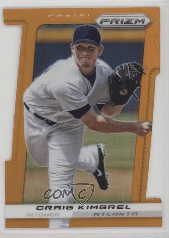 2013 Panini Prizm Orange Prizm Die-Cut 49/60 Craig Kimbrel #80 1u0