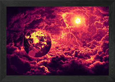 Space Clouds Framed Wall Art Poster Canvas Print Picture