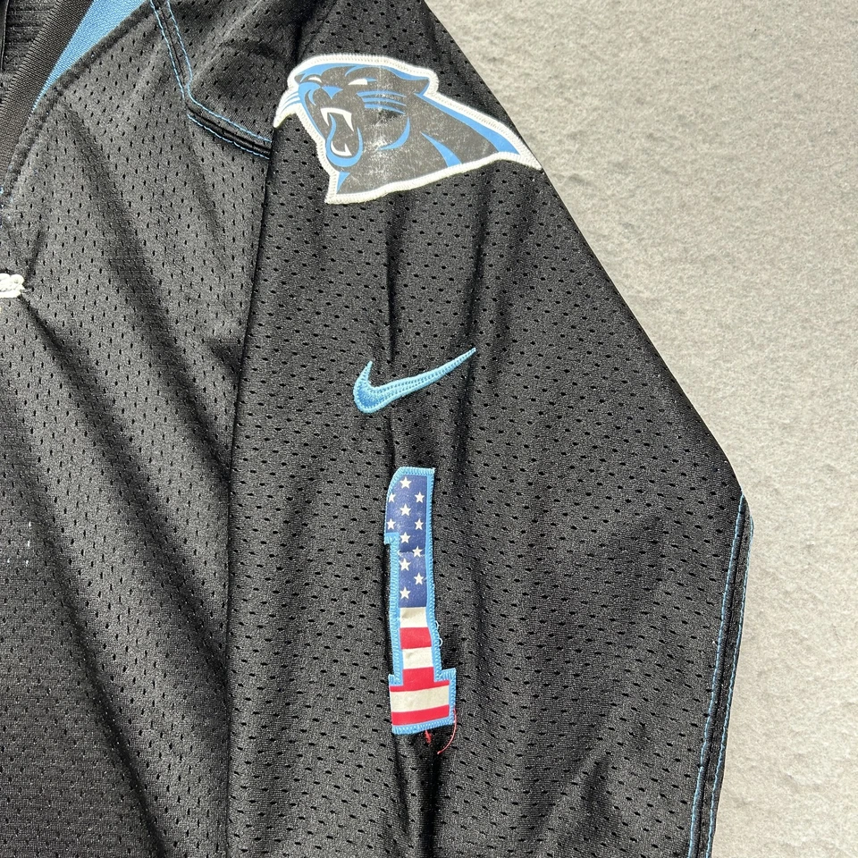 Camiseta deportiva negra grande para hombre Carolina Panthers Cam Newton #1 Nike NFL On Field Foto 3 de 4