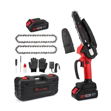Mini Rechargeable Chainsaw with Batteries by LivingSURETM, Portable... Fast Ship