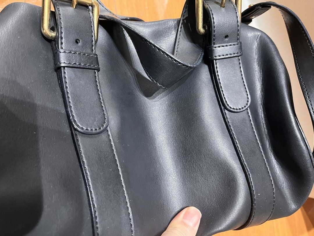 Chloe Sam Mini Boston Leather Shoulder Bag Black 2way Strap