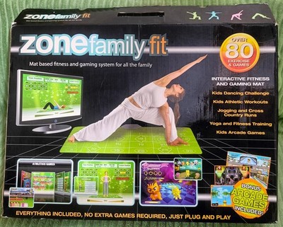 Zone Family Fit Interaktive Gaming Matte 80 Übungen & Spiele Yoga Fitness Training