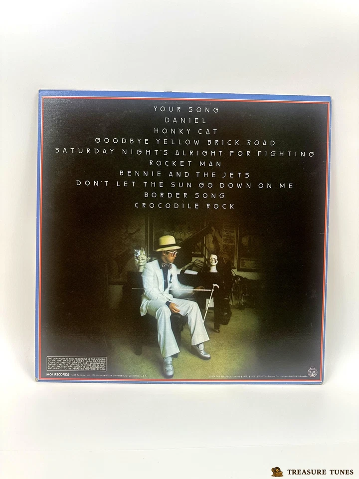 Elton John - Greatest Hits Vinyl LP [1974] MCA 2128 - Image 3 of 4