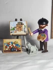 Vintage Playmobil 5404 Victorian Artist W/ Cat *Incomplete Set