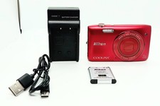 Nikon Coolpix S3400 Red 7X Optical Zoom With Charger Operation Confirmed