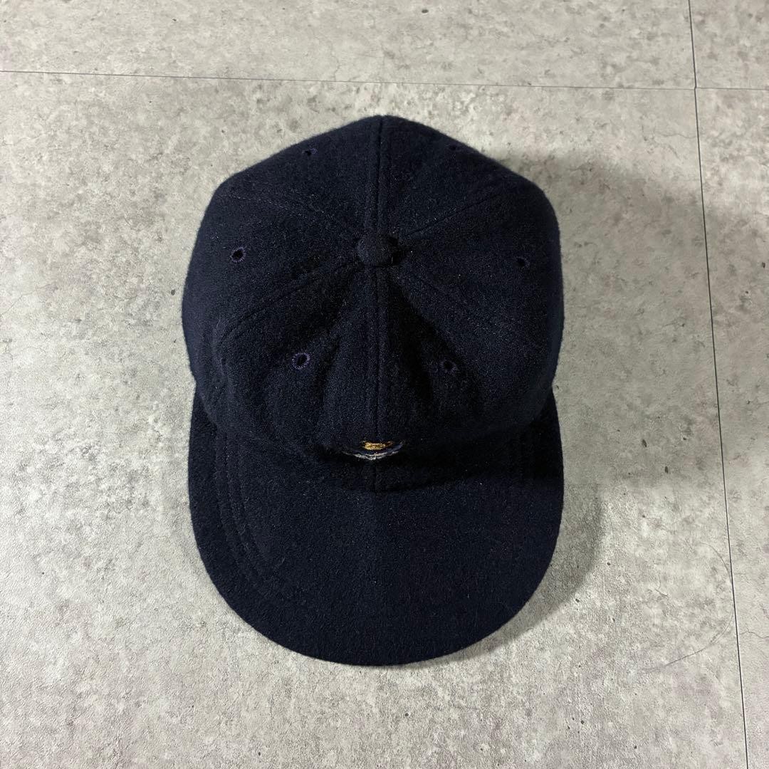 Ralph Lauren Men Hat Vintage Ultra Usa Made 90S Rl92 Sitting Bear Wool Cap Navy image 5