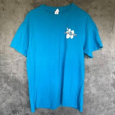 Trader Joe’s Employee Tee Hibiscus logo Port & Company M 100% Cotton Blue NWOT