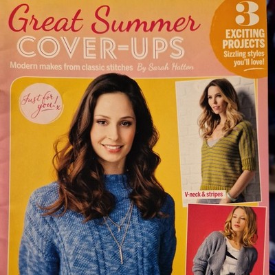 Simply Knitting tolle Sommer Cover Ups Musterbuch 3 Strickjacke Pullover Original 