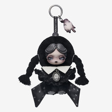 Pop Mart SKULLPANDA × Wednesday Plush（Classic Dress Version）