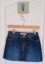 VTG ABERCROMBIE & FITCH DENIM MINI SKIRT 5-POCKET DESIGN JR SIZE 00 MADE IN USA