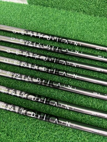 Takomo Obsidian Graphite 115 X Flex Golf Iron Shafts Used 7 Pc.