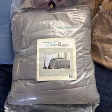 Bella Russo Down Comforter Full/ Queen All Season Gray Touch Of Satin 88x88” New