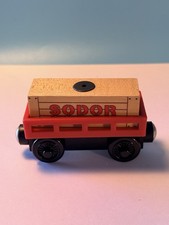 Thomas Friends Wooden Railway Train Tank Engine Sodor Shipping Cargo  Red Car