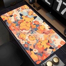 Pokemon Pikachu Keyboard Desk Mat Large Mouse Mat Locked Edge 60cm x 30cm