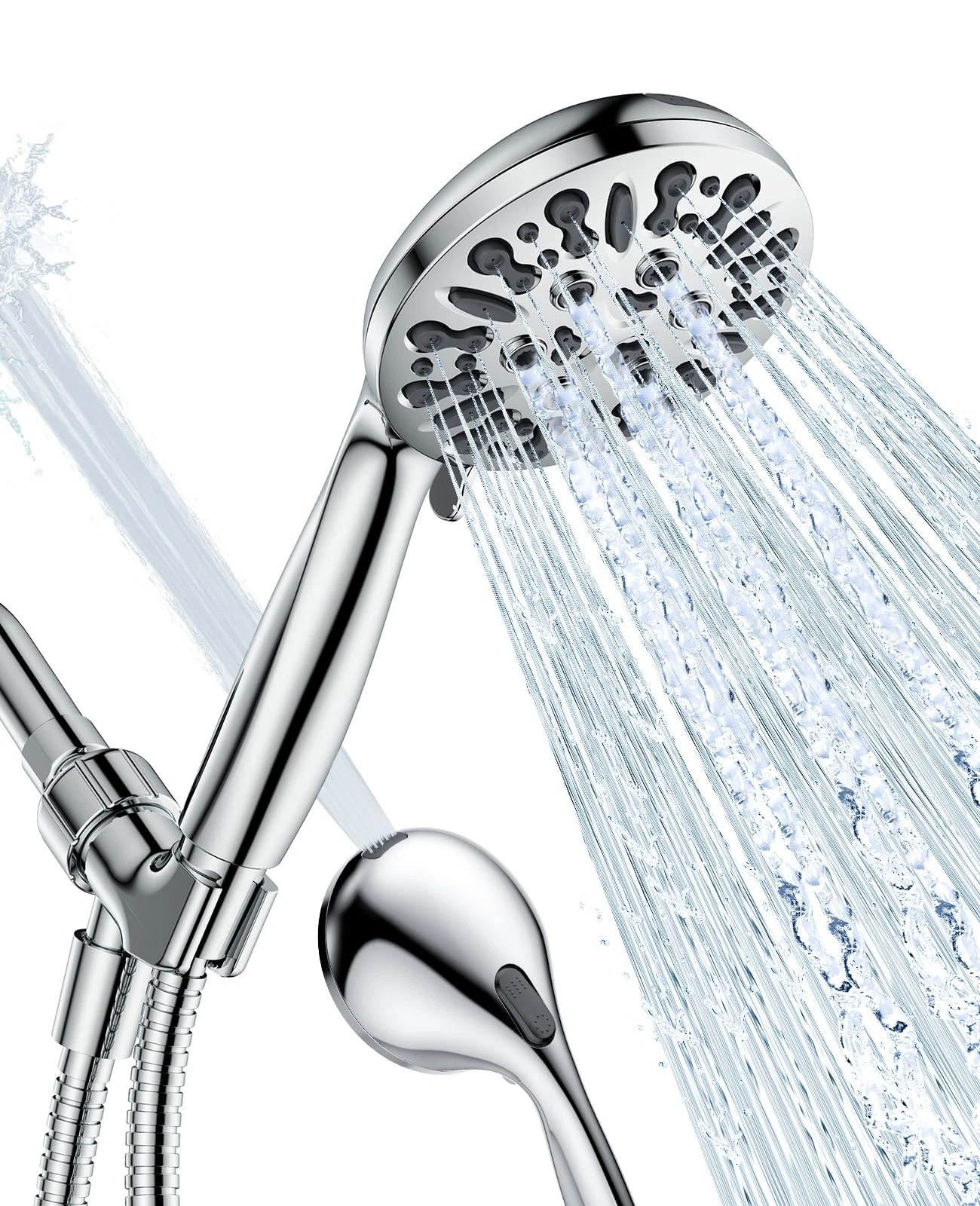 Shower Head with Handheld, High Pressure Handheld Shower Head 9 Settings, Det...
