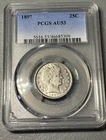 1897 Barber Quarter 25c PCGS AU 53