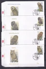 [LG78005] Belgium N°2805/2808FDC Owls First Day Cover COB € 12,50 SUPERB
