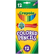 Crayola Colored Pencils, 12 Count, Pre-Sharpened, Non-Toxic Art Supplies