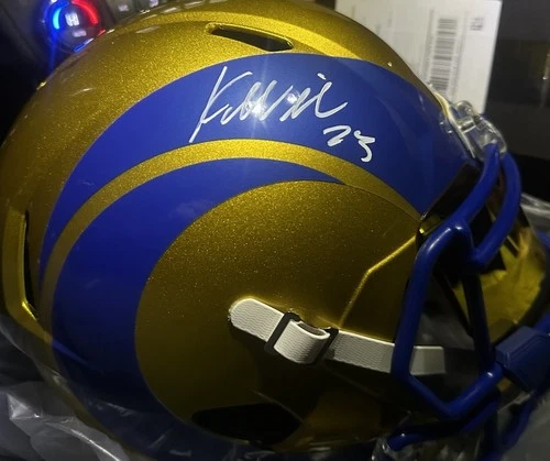 Los Angeles Rams autographed football helmet original signed