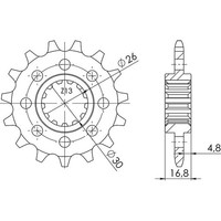 Ritzel P520 - Z15 (DIS.20608) Honda 650 Cb F 14/16