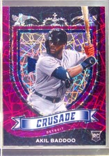 2021 Chronicles Akil Baddoo RC #14 Tigers Crusade Purple Velocity