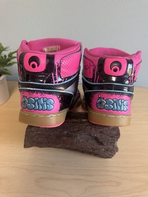 Osiris NYC 83 SLM Y2k Girls Size 3 Blue and Pink Graffiti
